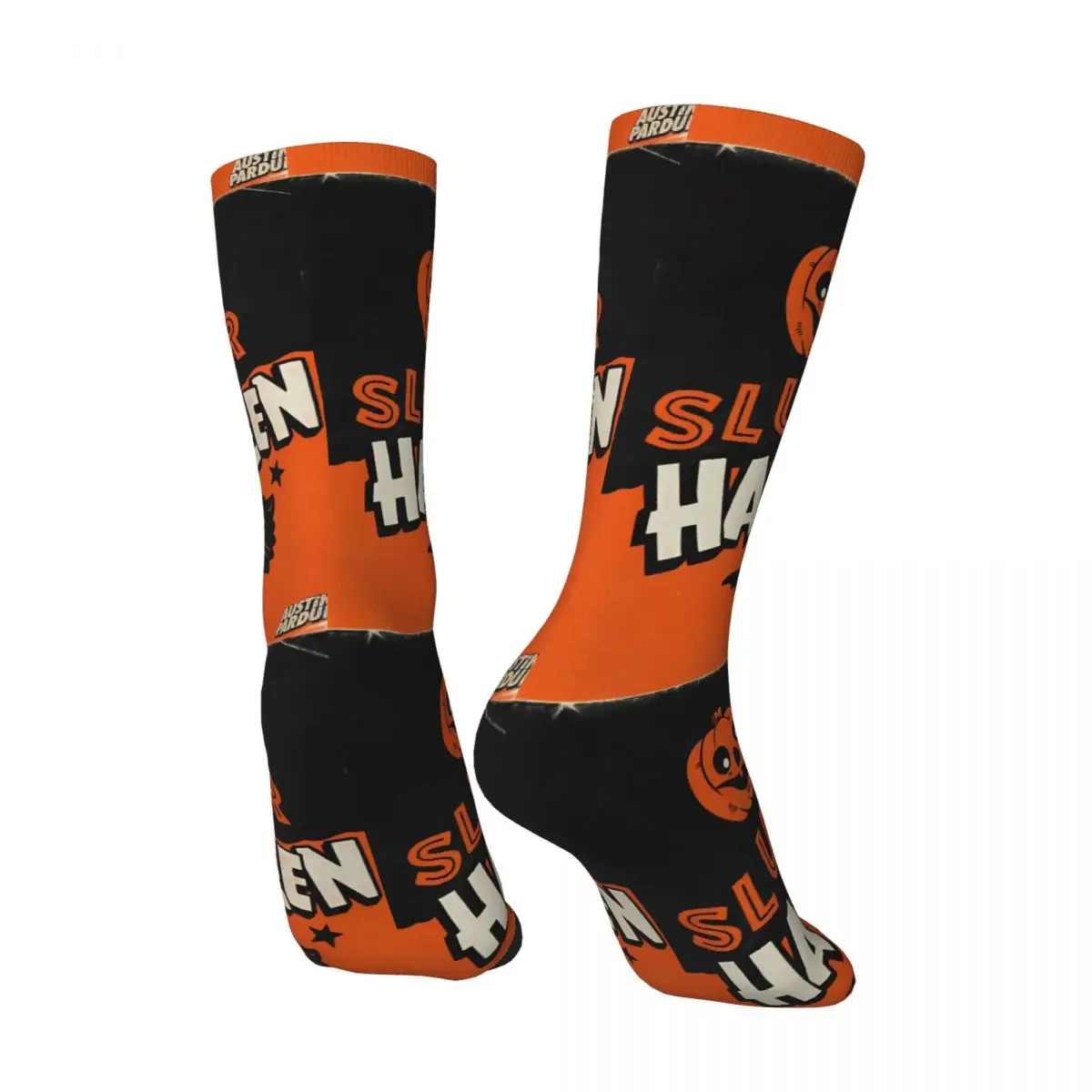 Halloween-Socken, Herbst-Kürbisse, Fledermäuse, Strümpfe, lustig, Unisex, Herren, bequeme Socken, grafische, rutschfeste Outdoor-Socken