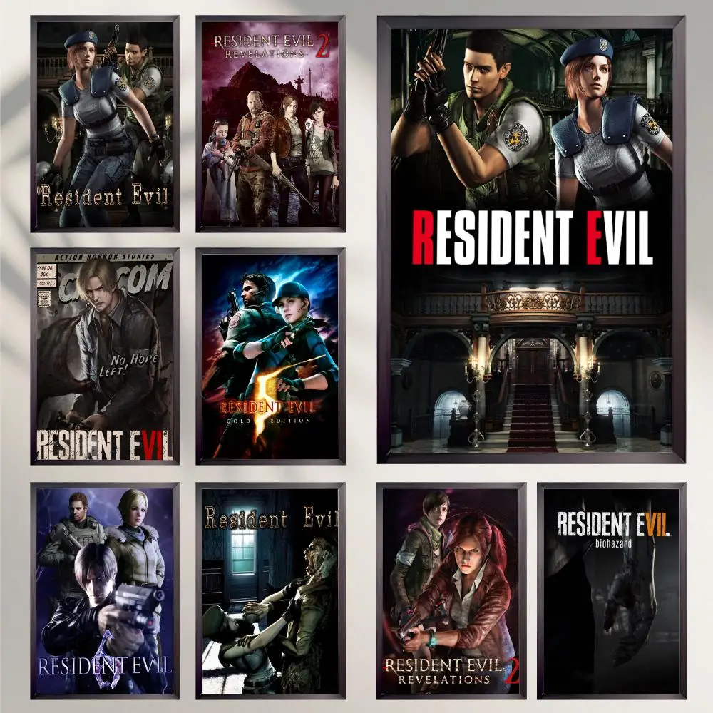 Game R-Resident evil Poster HD Versatile Waterproof Wall Decor Self Adhesive Perfect for Any Room & Ideal Gift
