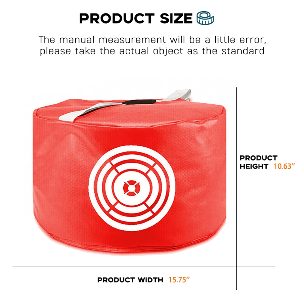 X59A_Golf Impact Power Smash Bag Hitting Bag Swing Training Aids Impact Swing Trainer Golf Swing Training Bag، أسود