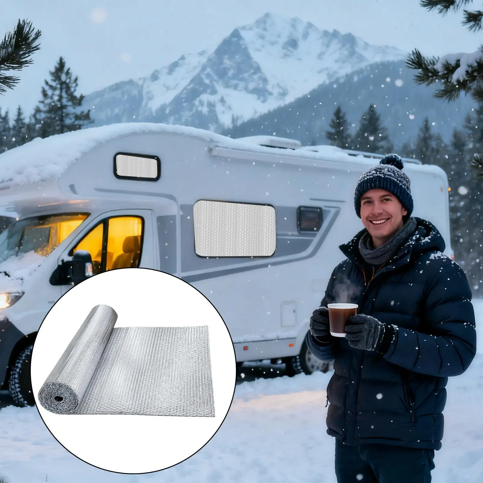 Foil Insulation Roll Weatherproofing Thermal Insulating Sheet Aluminum Foil Bubble Wrap Insulation For RV Roof Garage Door Truck