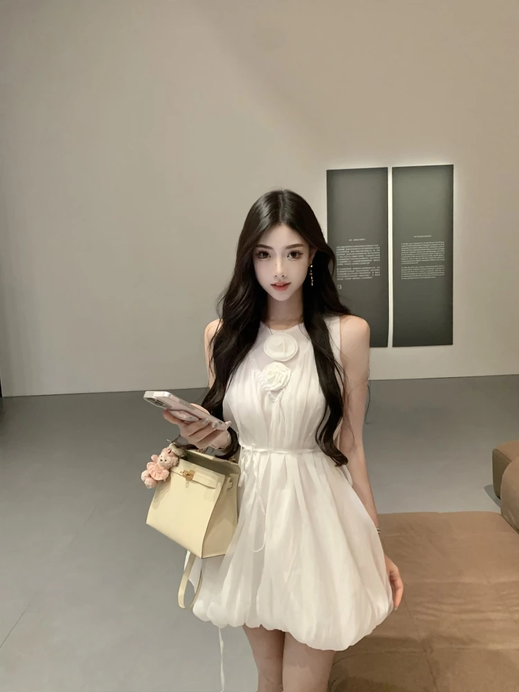 

Юбка J Studio Pure White Petal 3D Flower Loose с эффектом коррекции фигуры и утяжки талии, летняя модная модель