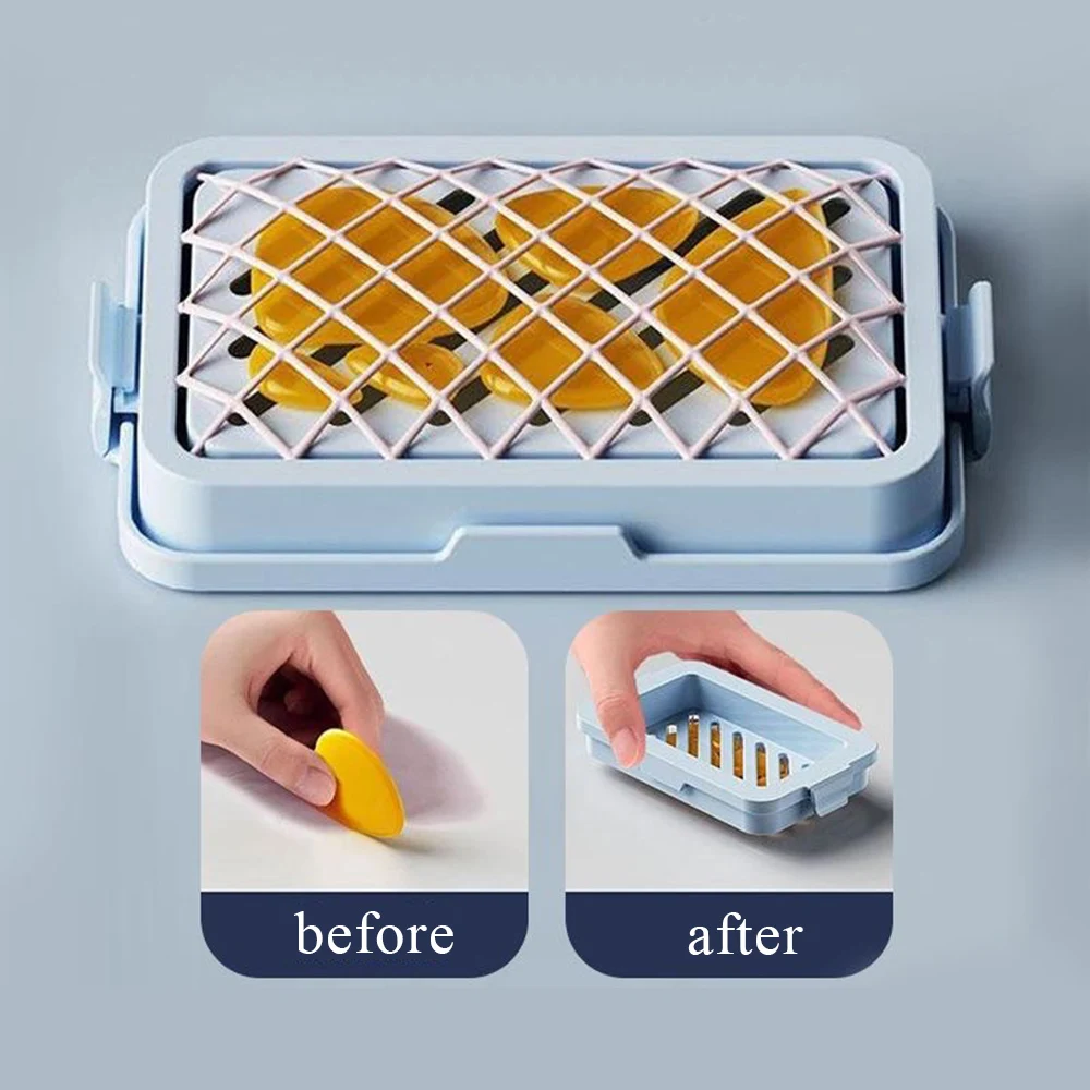 Soap Holder High Elasticity Mesh Soap Lather Box Multi-Purpose Soap Foaming Box Draining Dish Container Bathroom Accessories