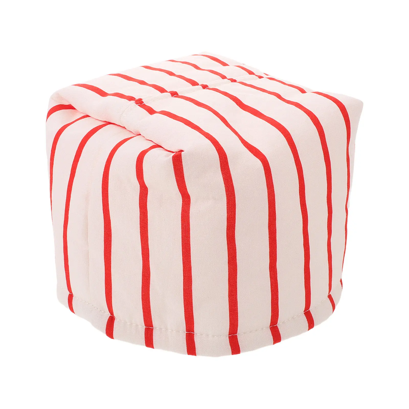 

Чехол для салфетница из полосатой ткани, красный, декоративный, многоразовый, моющийся, квадратный, для современного фермерского дома, гостиной, спальни, ванной комнаты