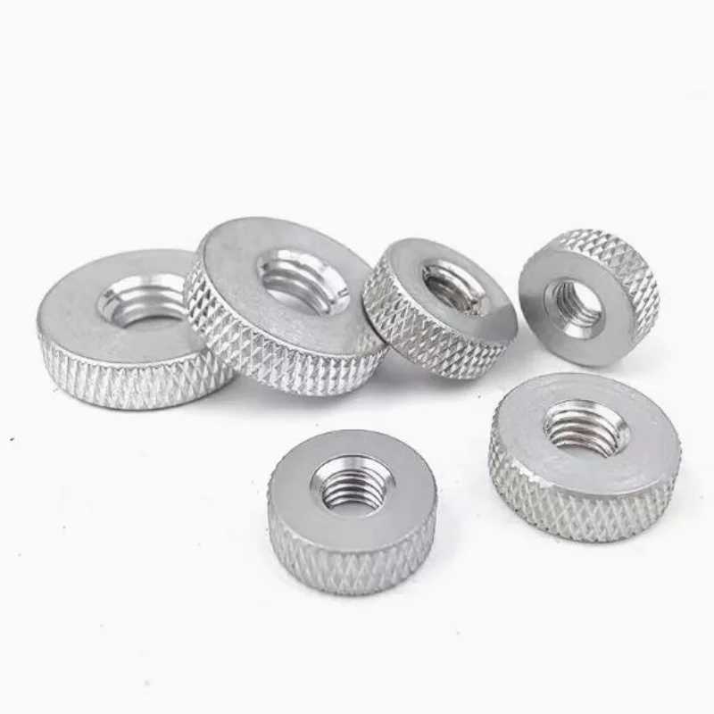 10/20pcs 6061 Aluminum Alloy Mesh Roller Flower Hand Twisted Nut M2 M3 M4 M5 M6 M8 Flat Head Roller Flower Adjustment Nut