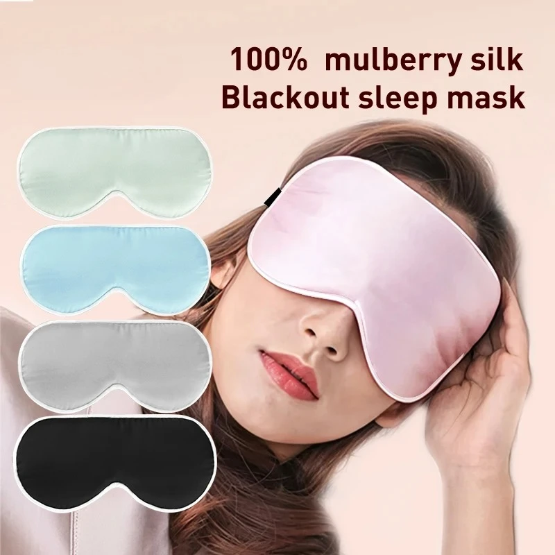 

Natural 100% Pure Silk Sleep Eye Mask - Soft Portable Travel Eyepatch for Relaxation And Rest Shade Blindfold for Comfortable