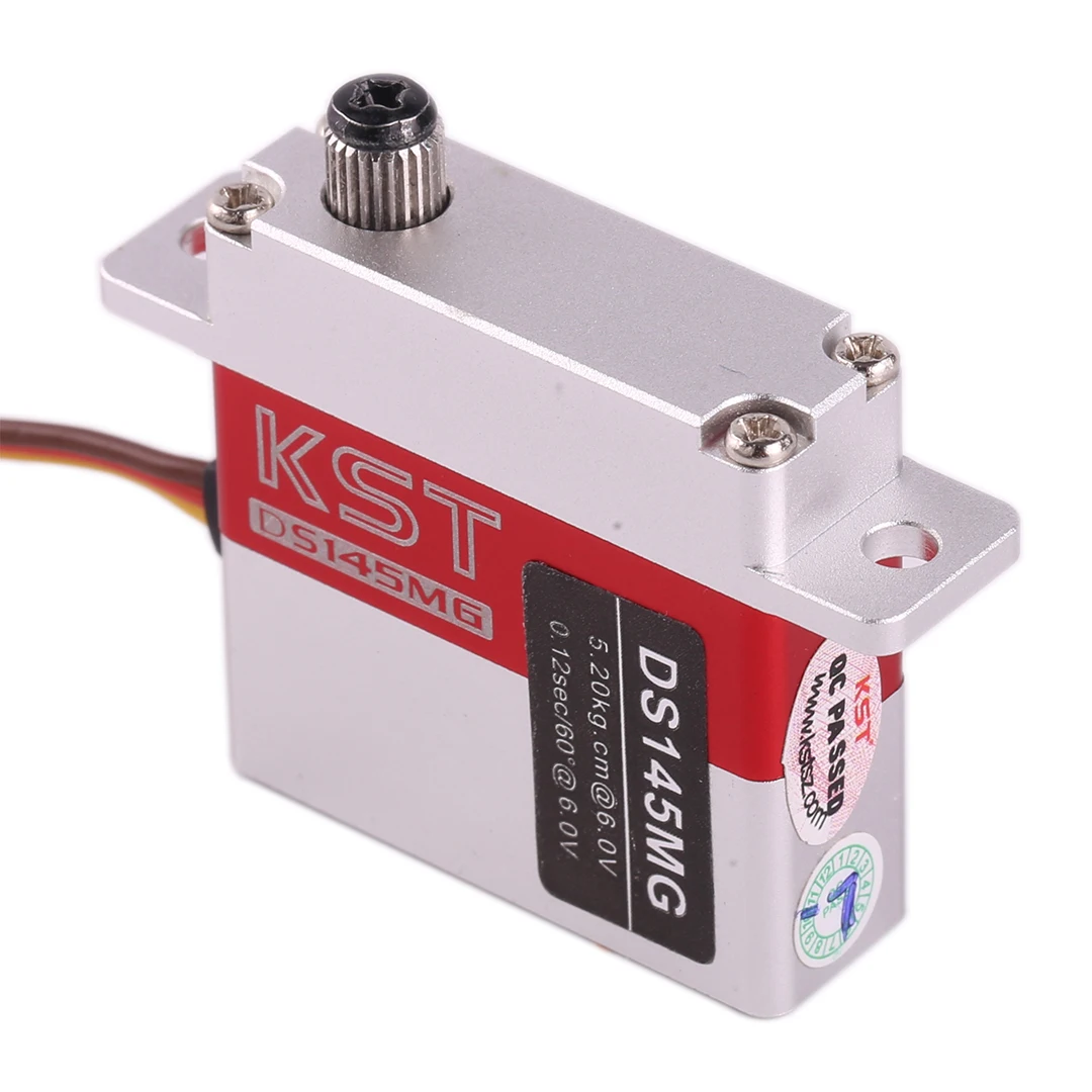 KST DS145MG – servomoteur numérique à engrenage métallique de haute précision, 6V, 5kg, réponse en 0,12 secondes pour voiture RC, bras de Robot, bateau, hélicoptère, planeur d'aile