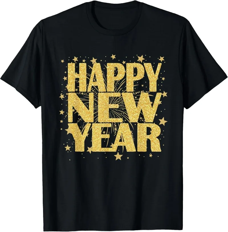 NEW Happy New Year 2026 New Years Eve Party Countdown T-Shirt High Quality Outdoors Fashion Crew Neck Short Sleeve Cotton Tops