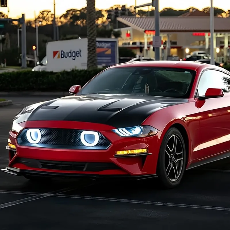 For Ford Mustang 2018-2023 Front Bumper Middle Hood Radiator Grill Tuning MACH1 style Mesh Car Accessories