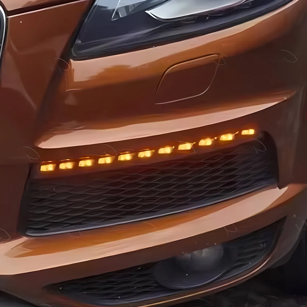 

For Audi Q7 2006-2015 Auto Daytime Running Lights Upgrade Car Highlight Dynamic LED Turn Light Plug and Play Tools Accessories