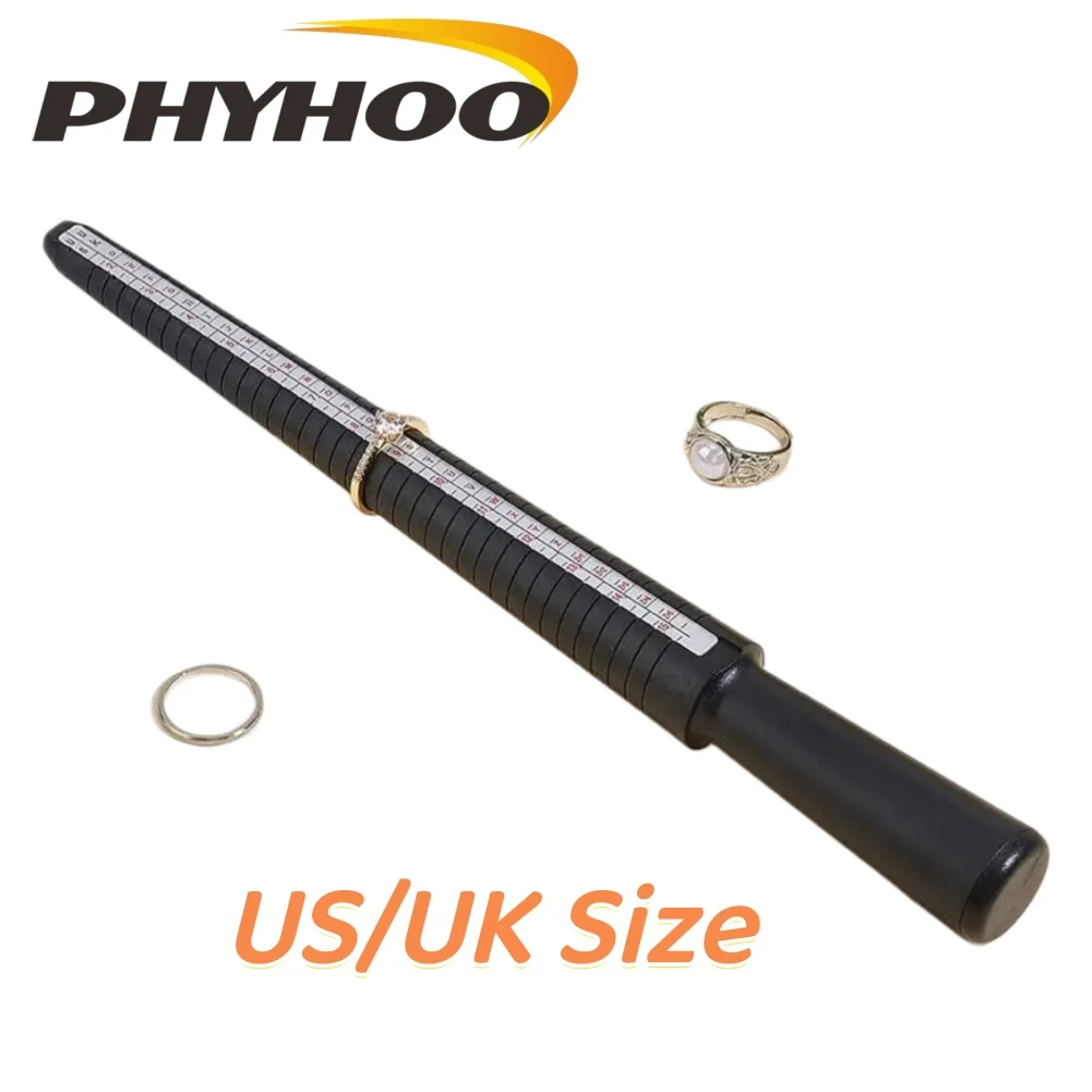 Adjustable Plastic Ring Sizer Mandrel US/UK Size Measuring Tool for Jewelry Making & Finger Ring Sizing