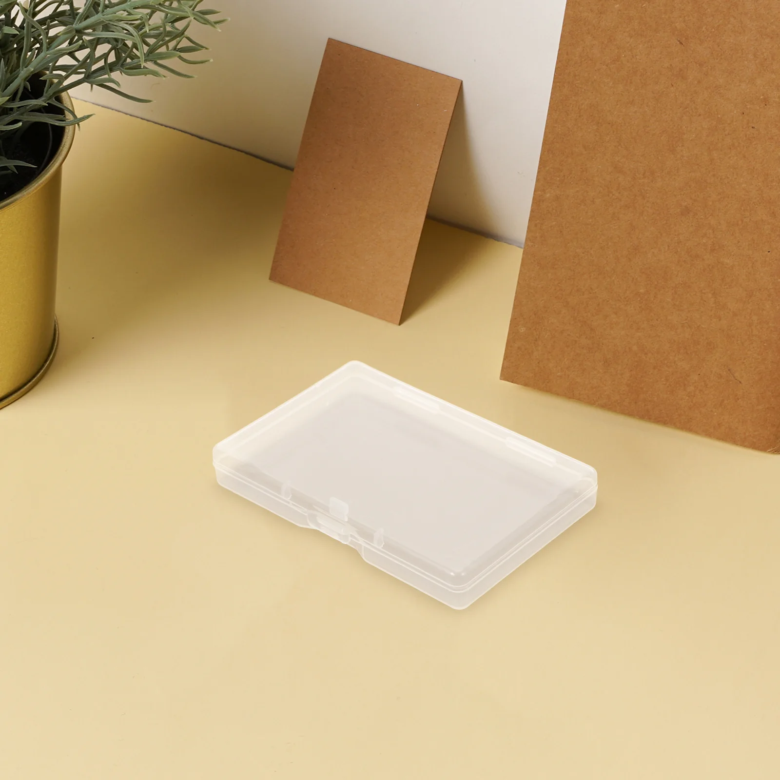 TEHAUX 8 قطع من البلاستيك الشفاف لبطاقات اللعب وحامل صندوق تخزين منظم الألعاب حاوية خرز للمجوهرات لـ #5