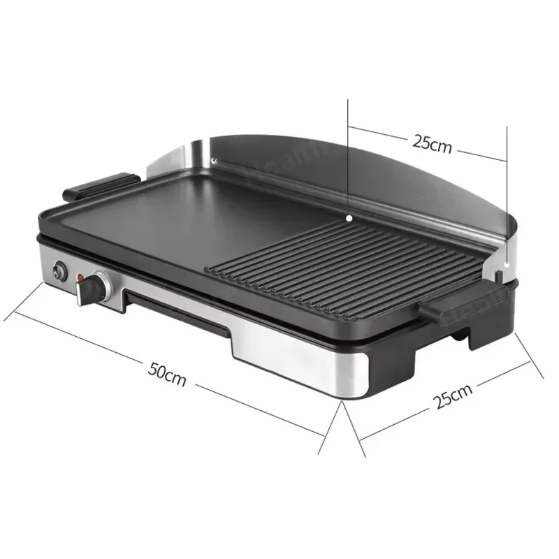 Griddle electric griddle teppanyaki commercial household grilled steak machine desktop griddle Korean frying pan