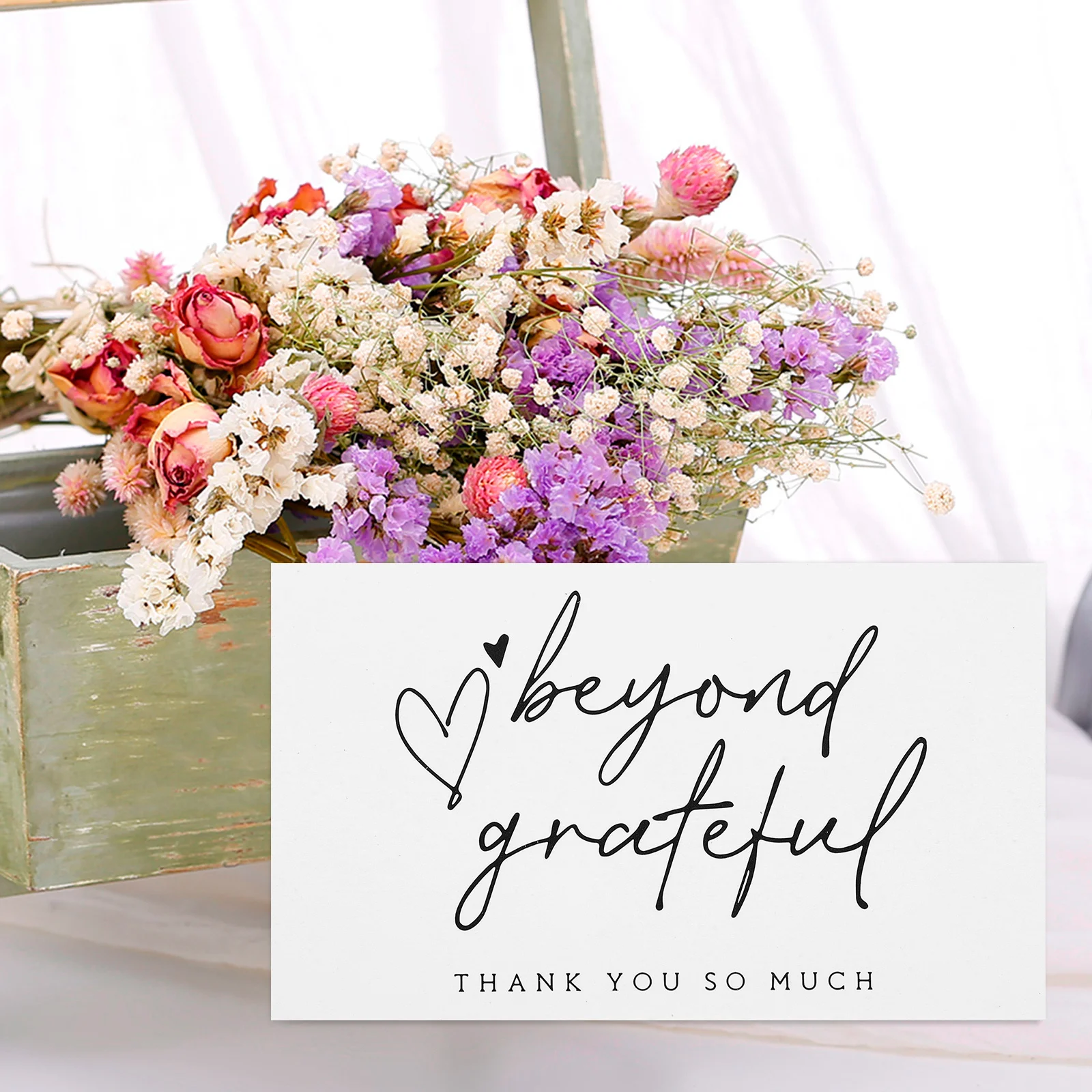 

100 Pcs Wedding Cards Supplies Small Business Gift Thank You Post Thanks Paper Cute