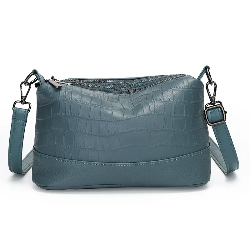 

Women's Soft Genuine Cow Leather Shoulder Bag - 3 Main Pockets Large Capacity Crossbody Bag, Lightweight Versatile Daily Use