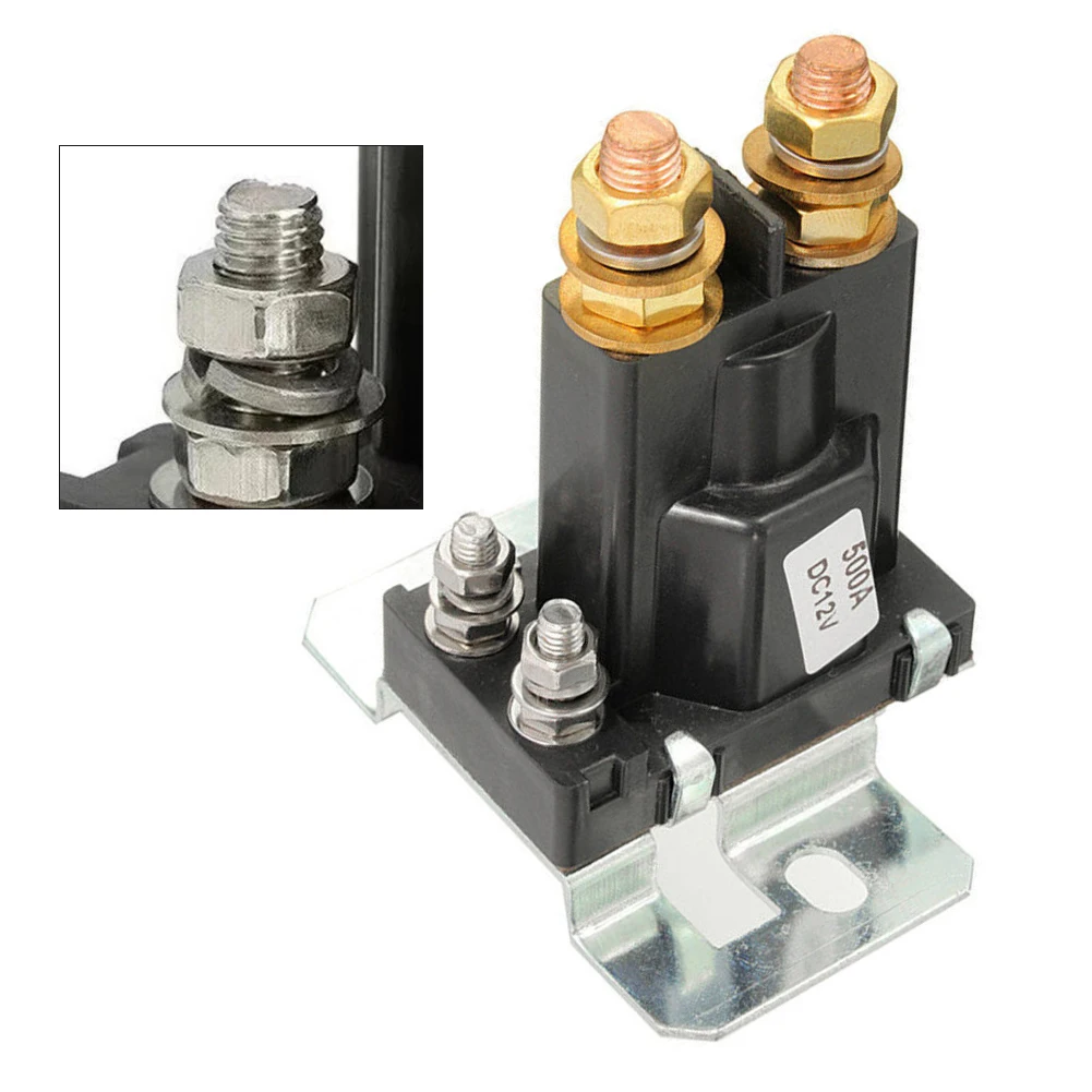 500A Electrical Relay Auto Starter Solenoid Car Relay 12V Terminal Car Starter Power Switch Interior Parts 4