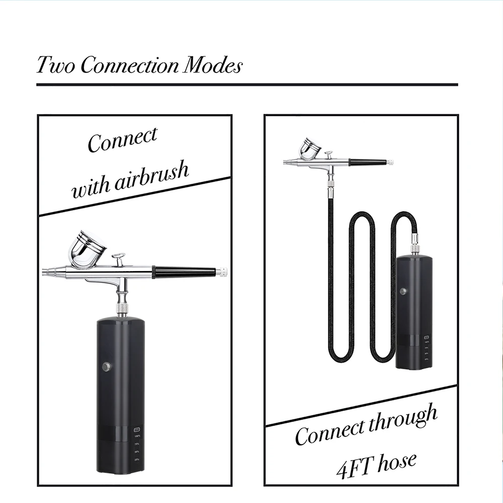 ที่ดีที่สุดมาใหม่ TM80S ไร้สาย Airbrush Compressor Kit 32Psi Auto Start Stop Mini แบบพกพาไร้สายส่วนบุคคล
