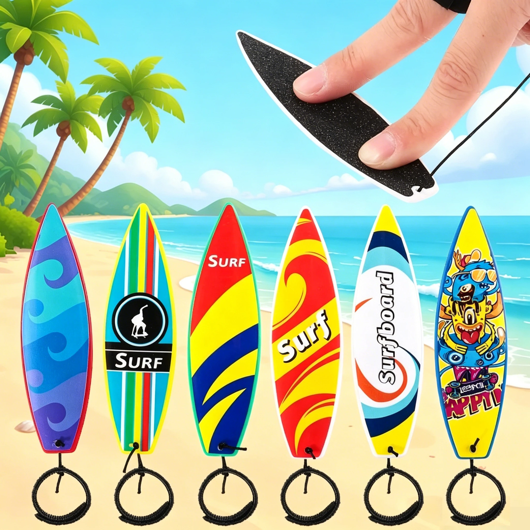 Mini Finger Surfboard, Air Finger Board, Stress Relief Finger Toy, Finger Skateboard, Fun Handheld Game, Perfect for Relaxing