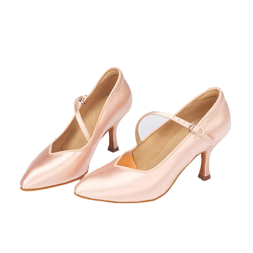 Betty Modern Dance Shoes Adult Women Soft Bottom Square Dance Social Dance Competition TrainingDanceShoes138 Light Skin Ballroom