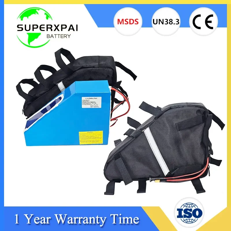 

48V 52V large capacity triangle pack battery 30AH 21700 li-ion battery pack is suitable for electric bicycles