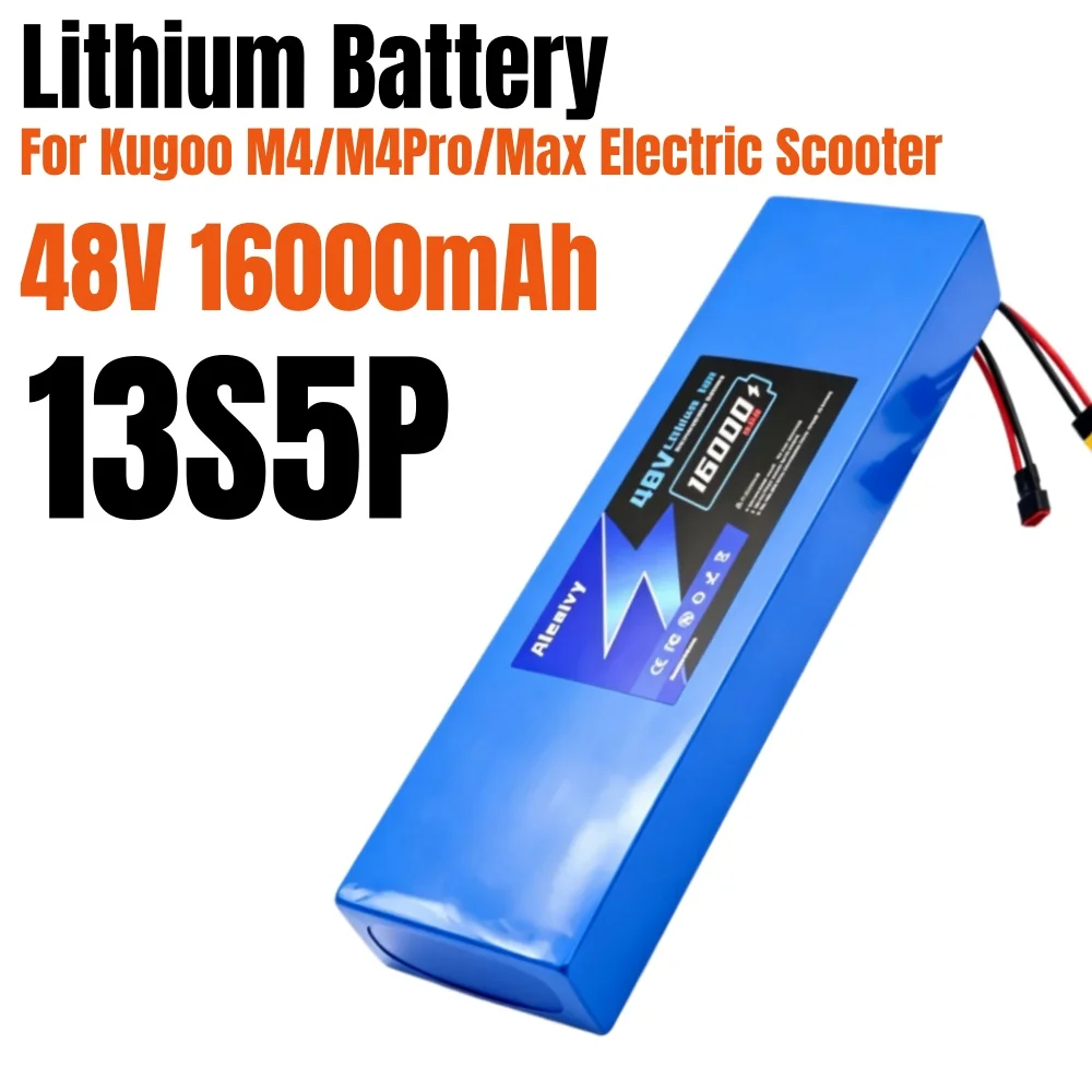 

13S5P 48V 16000mAh 18650 rechargeable Lithium ion Battery Pack for Kugoo M4/M4Pro/ M5/M5Pro Electric Scooter Battery Pack