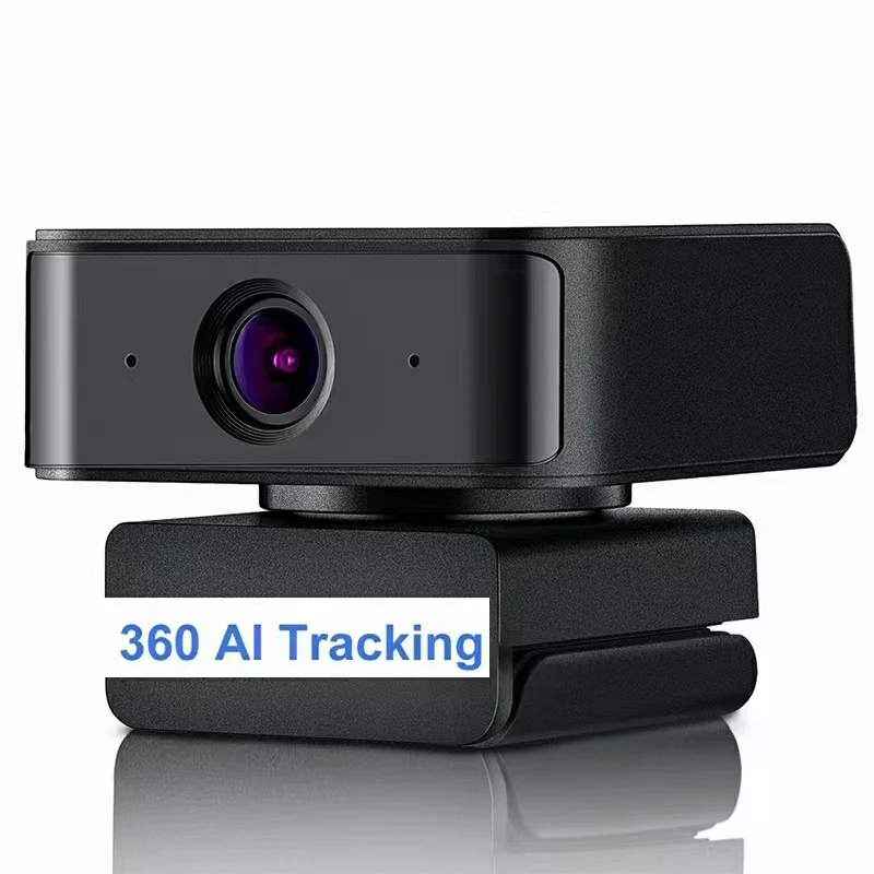 2MP Webcam 1080P 360Degree AI Tracking Wireless USB Webcam For Boardcast Online Teaching Video Camera PC Laptop Digital Camera