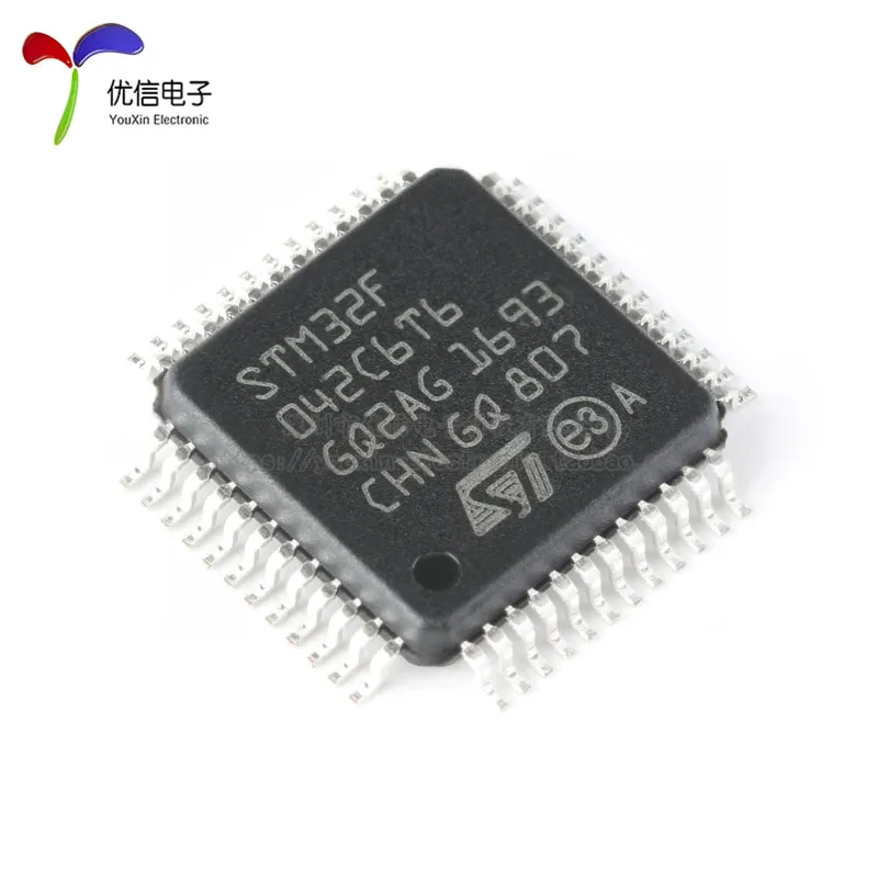 Free shipping   STM32F042C6T6 LQFP-48 ARM Cortex-M0 32MCU     10PCS