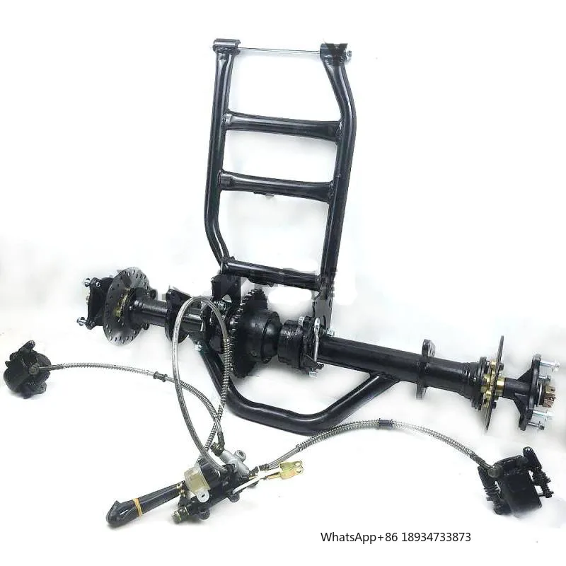 GO KART KARTING ATV UTV Buggy Transmission Disc Brake Differential 85CM Rear Axle for Go Kart With Swingarm Fork