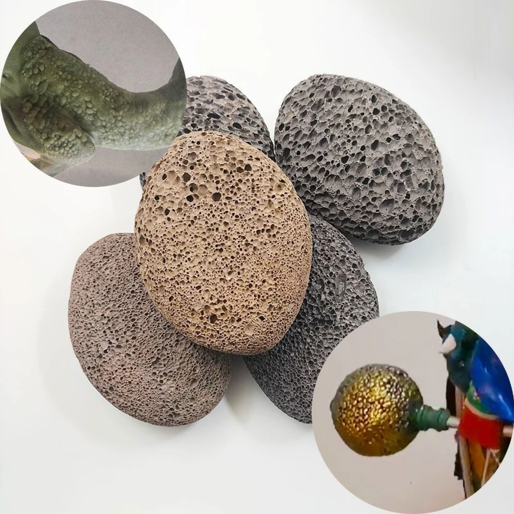 2pcs Pottery tool natural texture skin pimple pure natural volcanic stone pebble model DIY creative clay figure printing mold