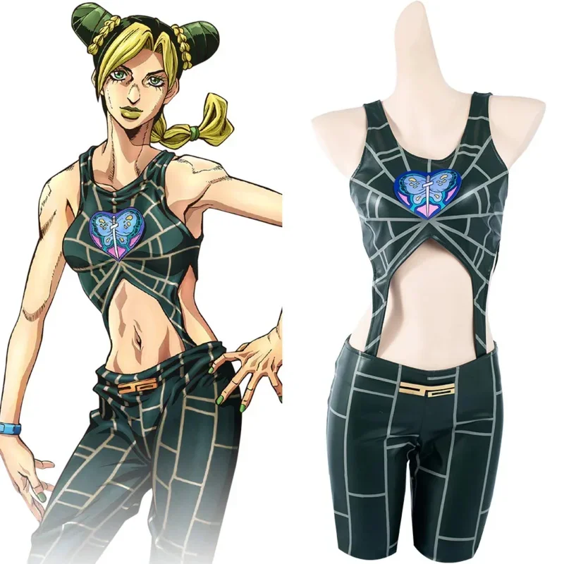 A JoJo‘s Bizarre Adventure Jolyne Cujoh Cosplay Costume Outfits Halloween Carnival Suit