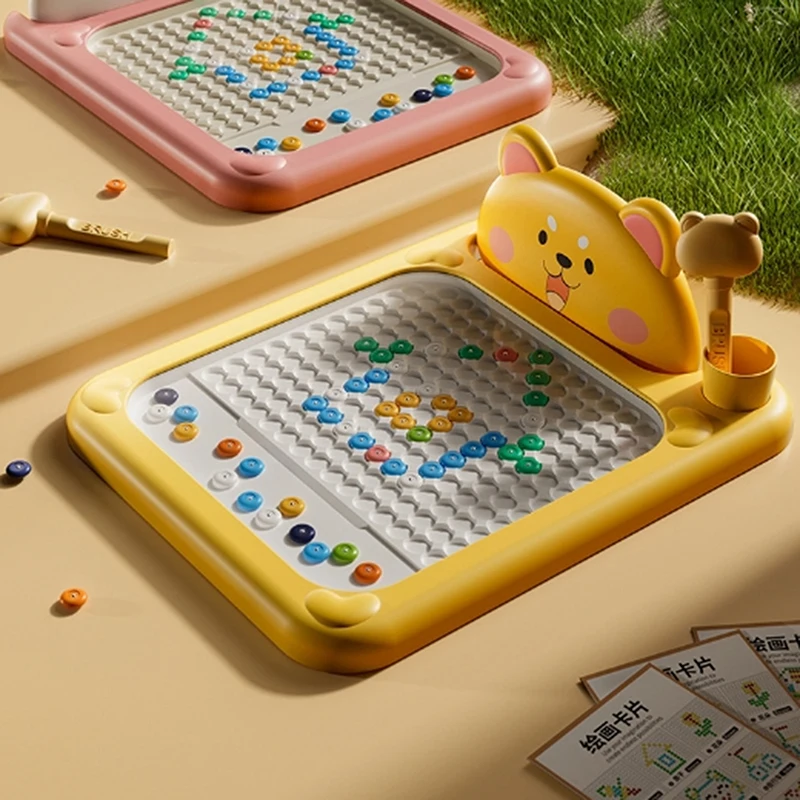 【BS】1 Zestaw Edukacyjny Zabawka dla Dzieci - Magnetyczna Tablica do Rysowania z Magnesami i Pisakiem Magnetycznym