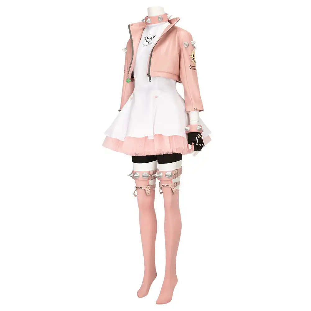 IN STOCK Guilty Gear Strive GGST Sweet Daydream Bullet Train El Elphelt Valentine Cosplay Pink Punk Pocker Outfit Dress Costume