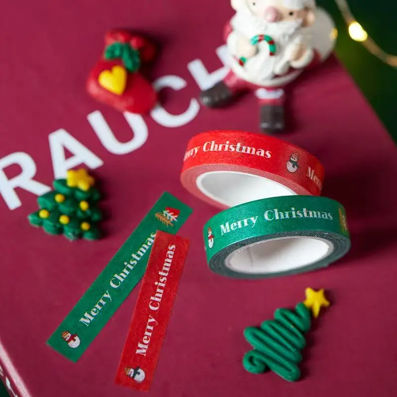 1 Roll of Christmas Decoration Candy And Snack Packaging Box, Cookie Jar Sealing Tape