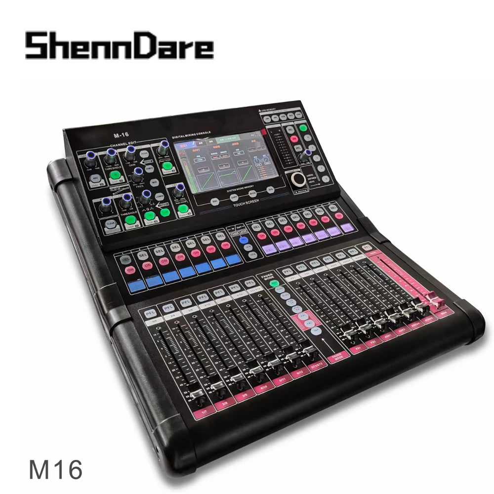 Shenndare 18-Channel Professional Digital Mixer เหมาะสำหรับ DJ Sound mixing STAGE Performance RECORDING Studio AUDIO PROCESSOR