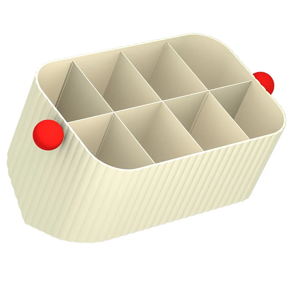 Beige Dopamine Storage Box Plastic Miscellaneous Sorting Storage Basket Accessorires Organizier Sorting Box Cosmetics Storage