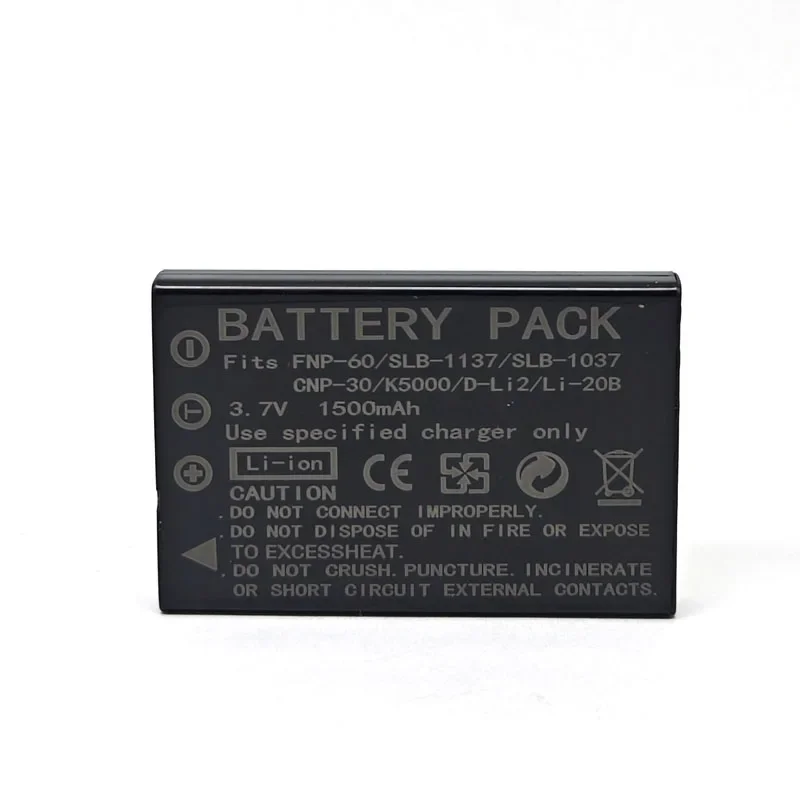 NP-60 3,7 V 1500 mAh SLB-1037 CNP30 KLIC-5000 D-Li2 Li-20B Kamera Akku + Ladegerät für Fujifilm F50I F501 F401 F410 F601 F601Z