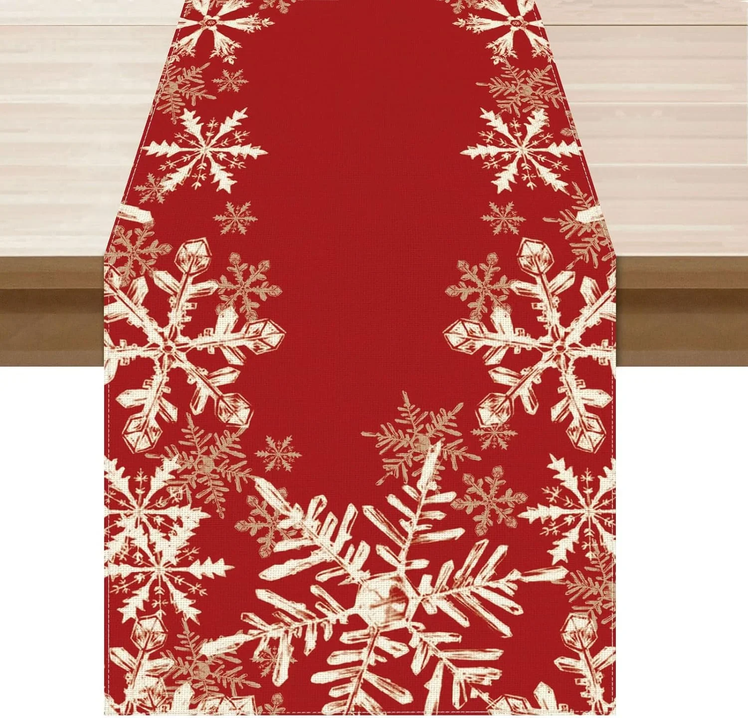Merry Christmas Table Runner Snowflake Party Restaurant Kitchen Dining Table Ornament Accessories Decor