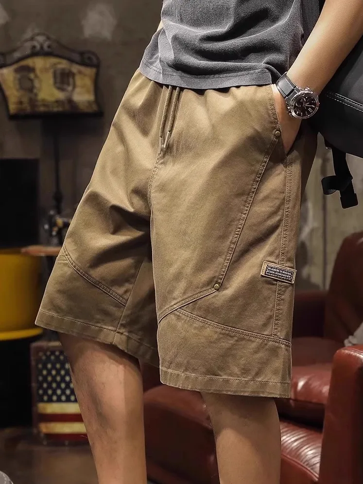 

Large Size 300 Pou American Sle Work Pants orts Men's Summer Straight Loose Casual Trendy Brand Five-Quarter Pants