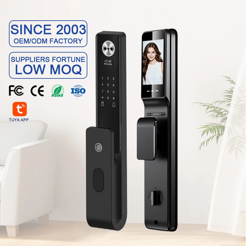 Cerradura Inteligente Tuya Wifi Smart Fingerprint Digital Lock Face Recognition Smart Door Lock With Camera
