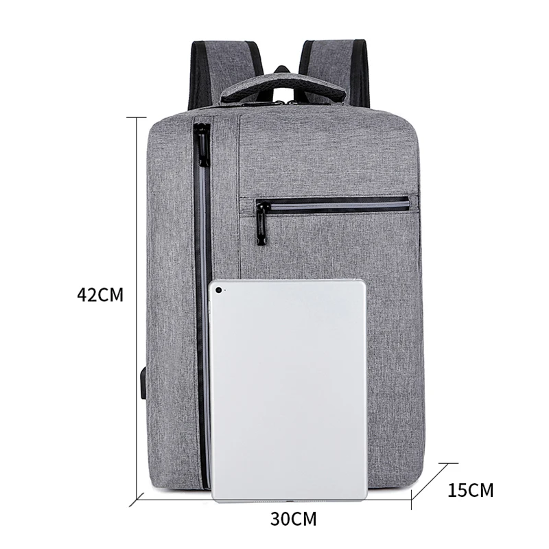 Imagem -04 - Mochila Masculina com Bolsa de Carregamento Usb Impermeável Oxford Pano Mochila Masculino Viagem de Negócios Bagpack Reflexivo Tira Design