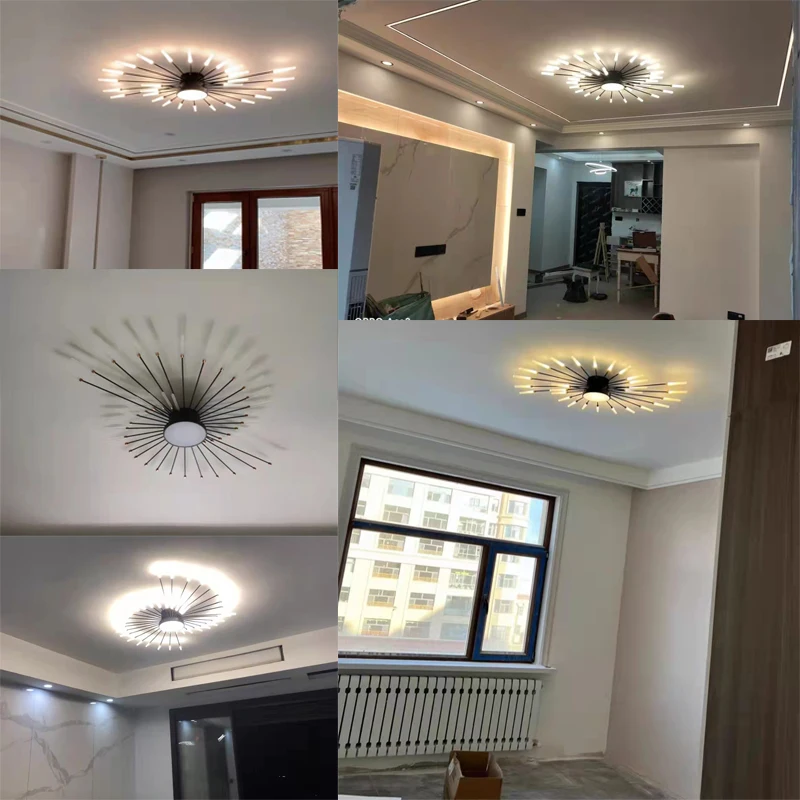 Nordic style LED living room ceiling lamp bedroom ceiling chandelier study ceiling chandelier dining room starry sky interior