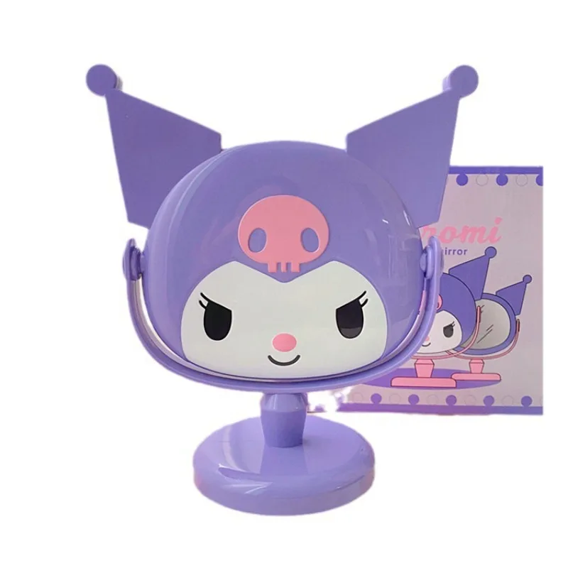 MINISO Hello Kitty My Melody Kuromi Cartoon Desktop Mirror Cute Kawaii Cosmetic Mirror Cute Ornament Shape Single-Way Mirror