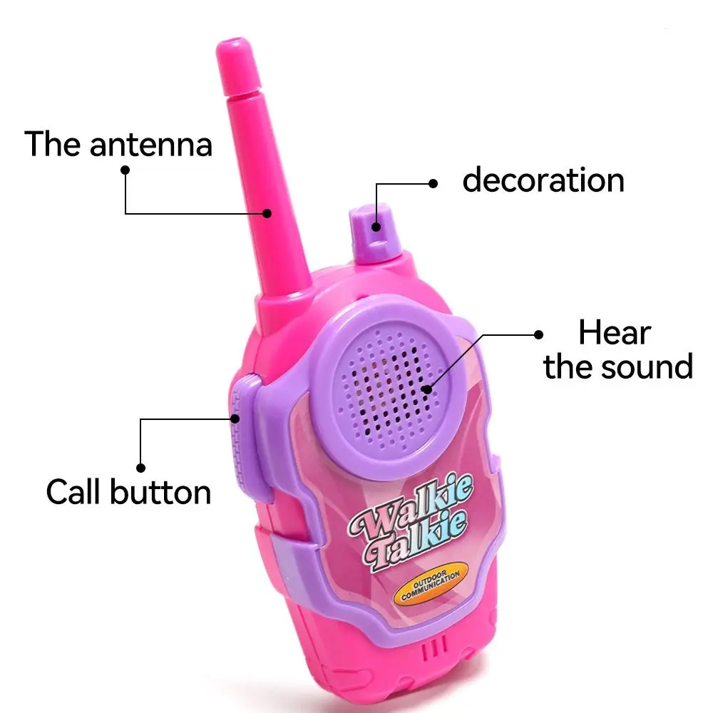 Walkie-talkie de juguete sin batería para niños, juguete interactivo con llamada inalámbrica, comunicación remota inalámbrica, pantalla LCD, Mini, 2 uds.