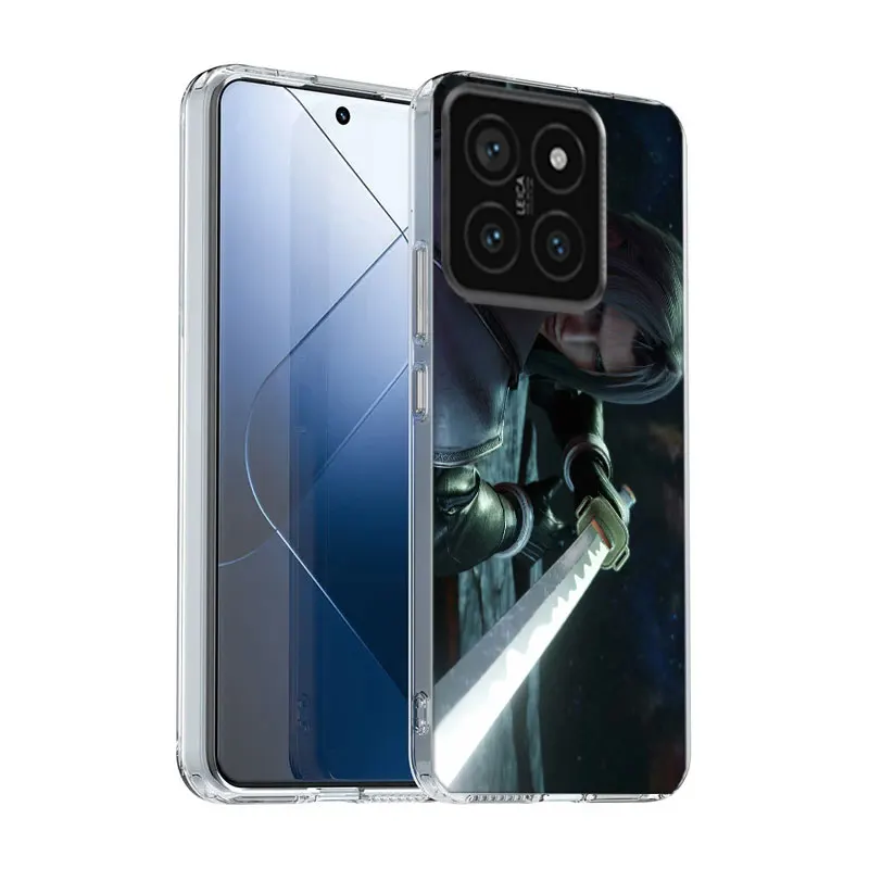 Anime FINAL FANTASY 7 BloodyBeni Clear Phone Case For Xiaomi Mi 13 12 12T 11 11T 10 10T Pro 11i 9 9T 8 Lite CC9E A3 A2 TPU Patte