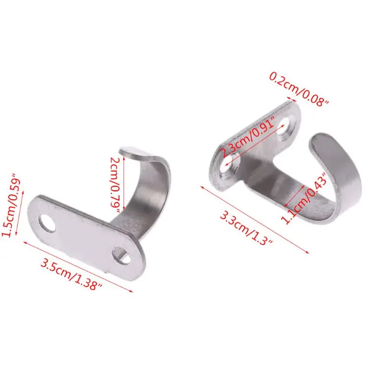 Y1UB 5x Stainless Steel J Hook For Ceiling Cabinet Top Hanger Cloth Towel Robe