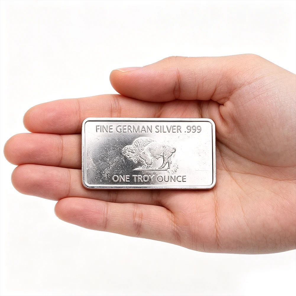 1 Troy Ounce Alloy USA Buffalo Bullion Bar Paperweight Replica Commemorative Coin Collection Gift Souvenir Decor Craft Figurines