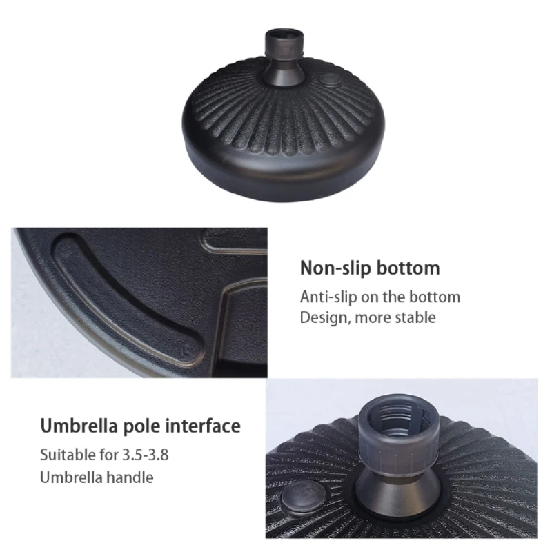 

Umbrella Round Plastic Base Stand Lasts for Years to Come, and Place Your Umbrella Inside Strength Holders Bases T21C