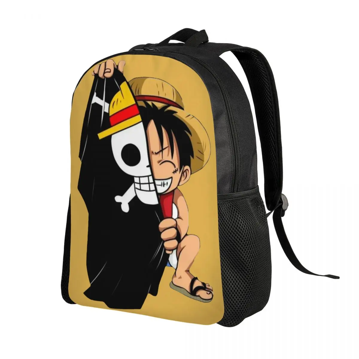 Custom One Piece Cute Luffy Backpacks Men Women Basic Bookbag for College School Straw Hat Pirates Bags