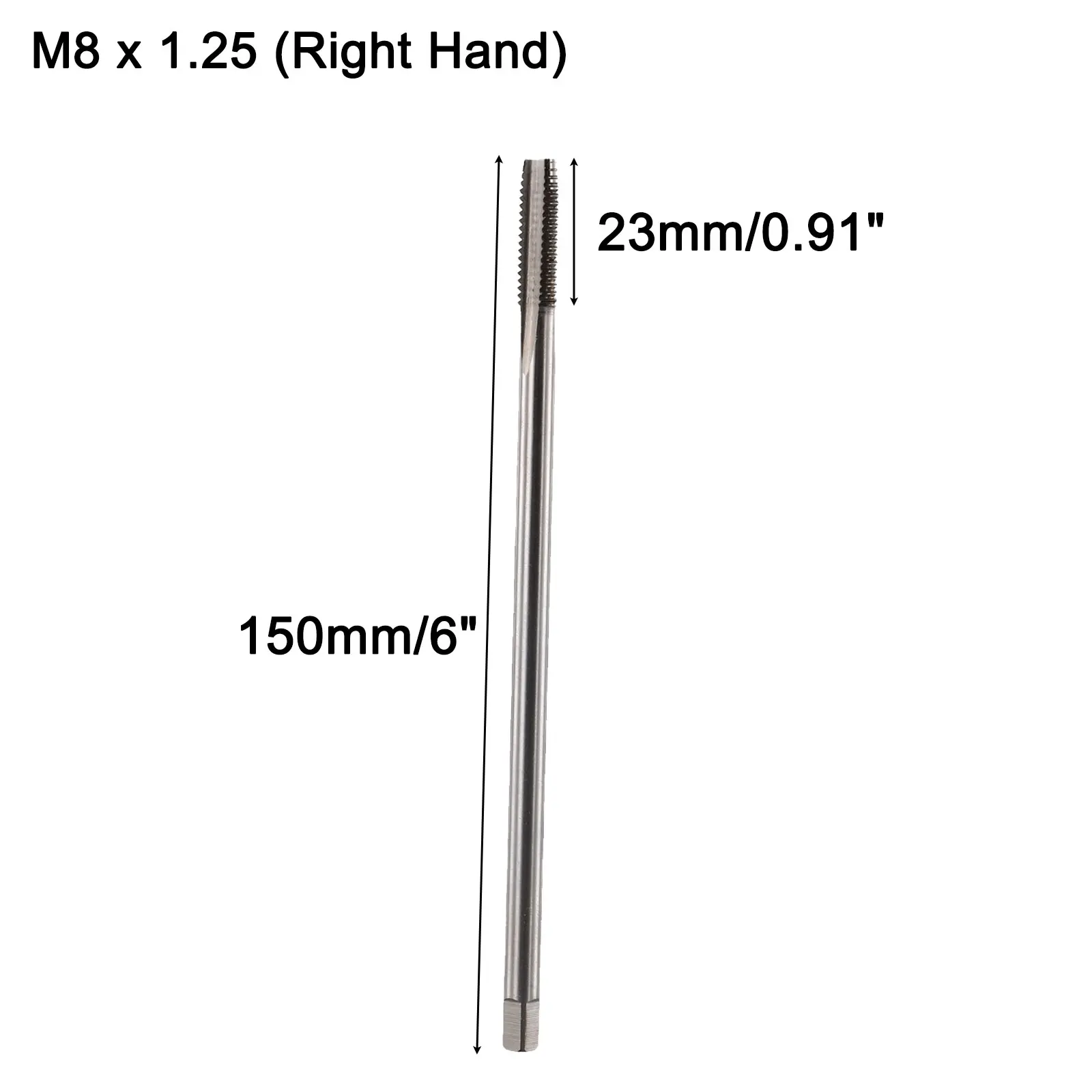 Metric Thread Tap M8 X 1.25 150mm Extra Long Straight Flute Tapping Tool 6542 High-speed Steel Metric Taps Have High Hardness