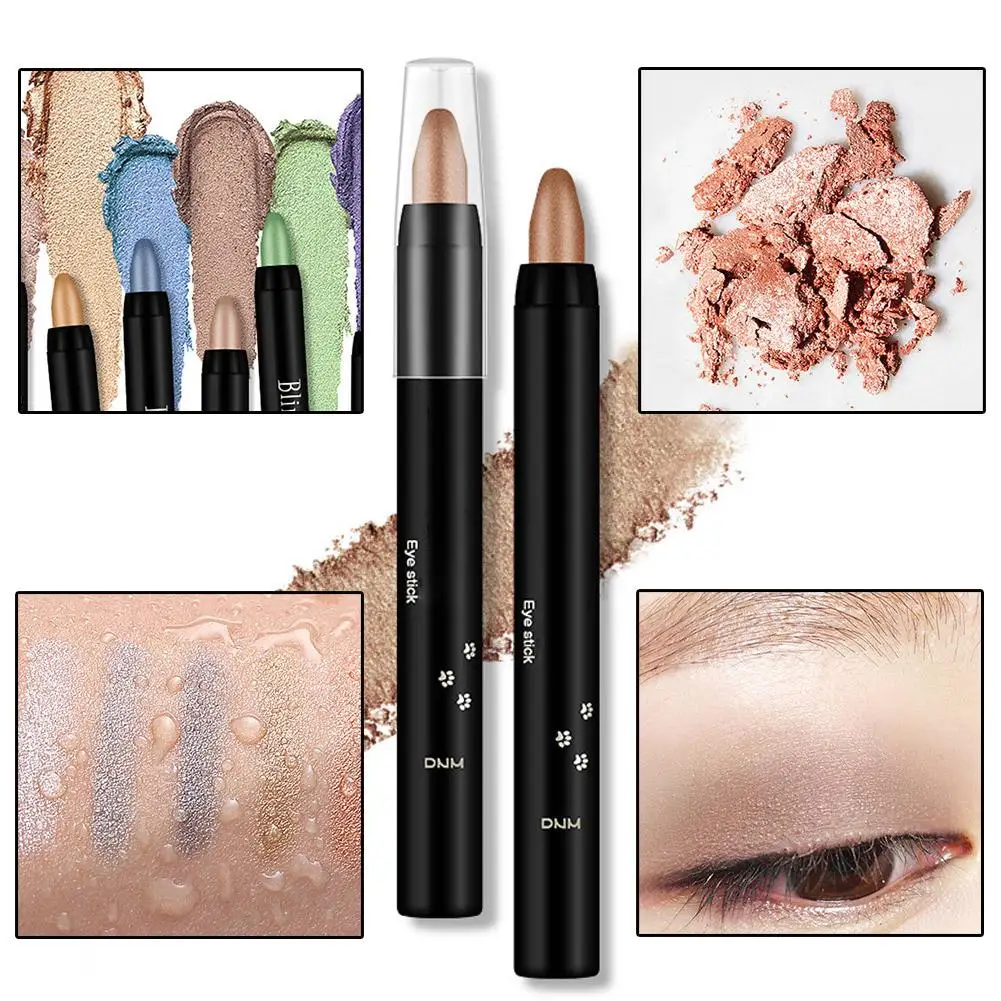 16 Farben wasserdicht nicht glatt Augen Make-up Perl glanz Lidschatten Stick Perl glanz Hochglanz rotierenden matten Lidschatten