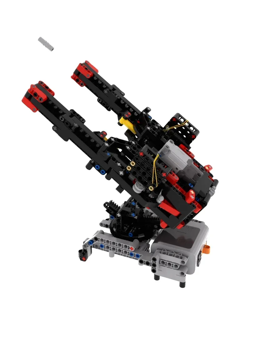 MOC Anti-aircraft ปืนหุ่นยนต์รุ่นเทคโนโลยี Building Block ประกอบมอเตอร์ไดรฟ์ Fire กระสุนของเล่นเพื่อการศึกษาอิฐของขวัญ